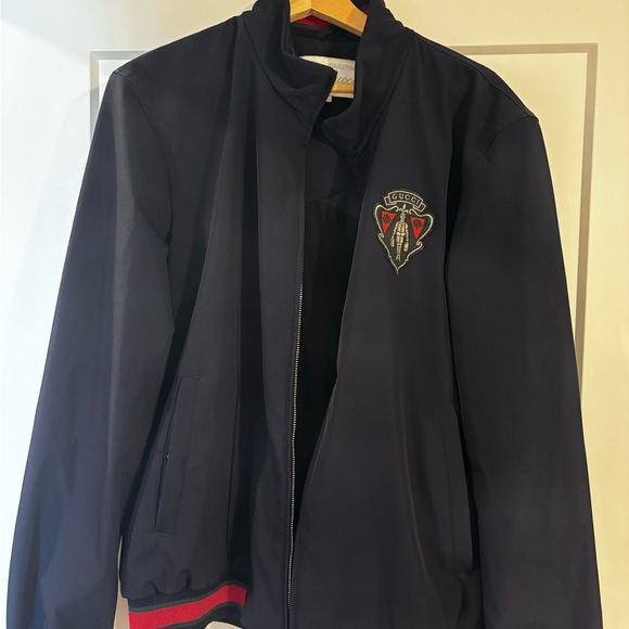 Gucci Blue Bomber Varsity Jacket - Picture 1 of 6